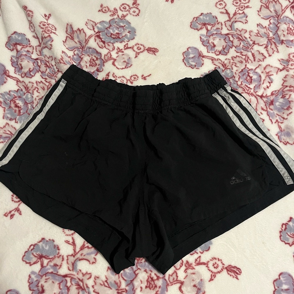 Adidas Black Athletic Shorts Lightweight Polyester